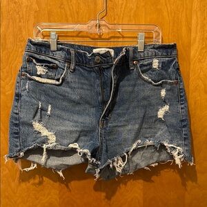 Abercrombie Curve Love High Rise Mom Denim Shorts